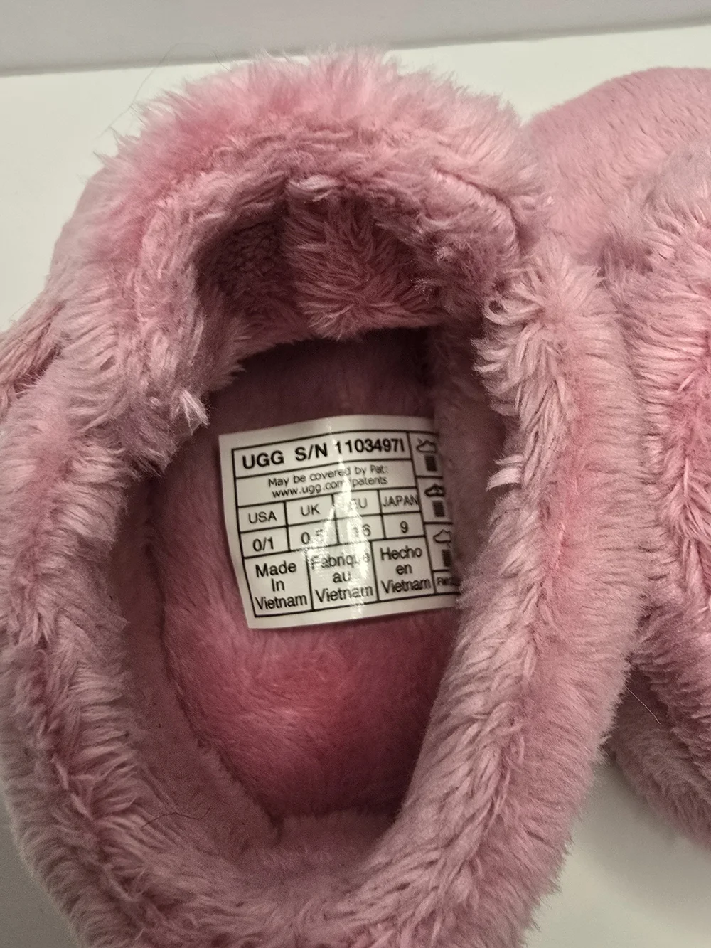 UGG Baby Booties Size 1 | Pink Plush Fuzzy Slippers Machine Washable